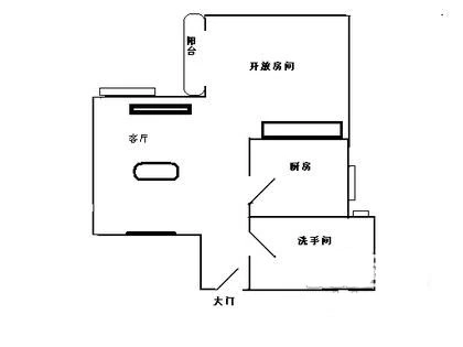 鸿园居深圳 鸿园居 户型图1 1室1厅1卫1厨 0.00㎡