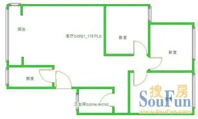 西区名宅西区名宅 户型图&nbsp;3室1厅1卫1厨 0.00㎡
