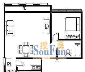 化纤小区上海 化纤小区 户型 1室1厅1卫1厨 0.00㎡