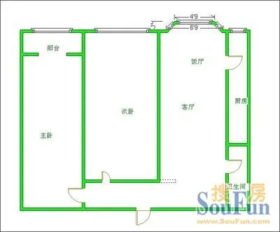 高升桥北街6号院高升桥北街6号院户型图&nbsp;2室1厅1卫1厨 0.00㎡