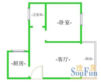 东方阳光小区东方阳光小区户型图 1室1厅1卫1厨 0.00㎡