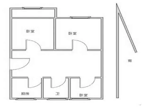 尚文东苑户型图 3室1厅1卫1厨 0.00㎡