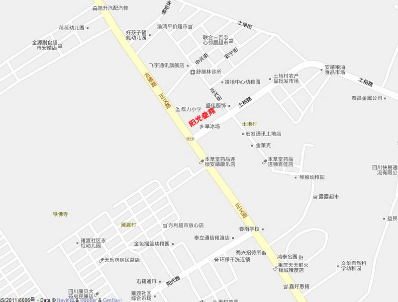万泉阳光叠苑交通图