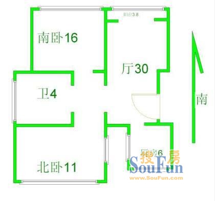 上海梦想上海 上海梦想 户型图 2室2厅1卫1厨 0.00㎡