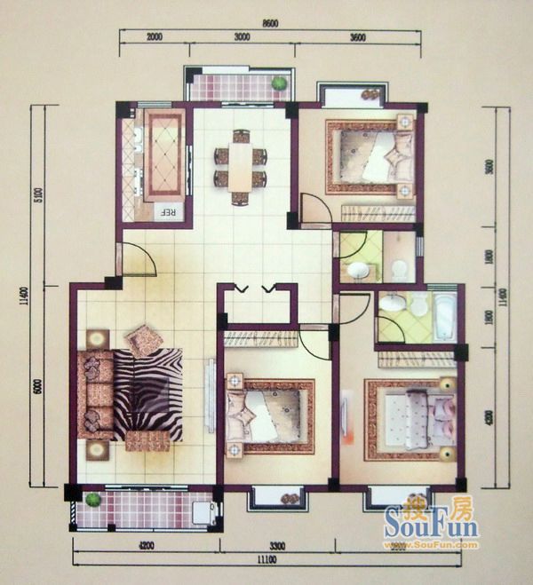 阳光府邸户型图