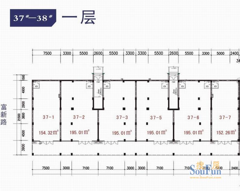 富宁商业广场34-36#一层商铺户型