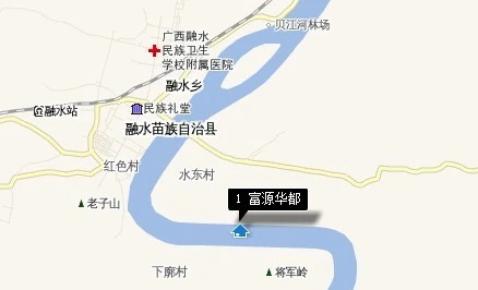 自驾路线:沿g209国道,s309省道到达融水镇,从香山北路转玉华西路即