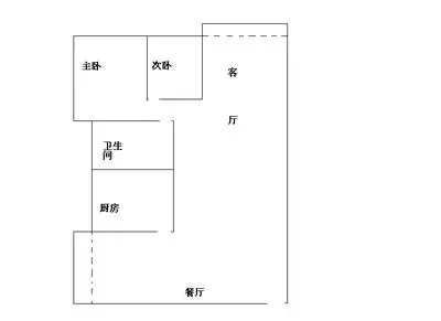 永福东约2室2厅 户型图 2室2厅1卫1厨 0.00㎡