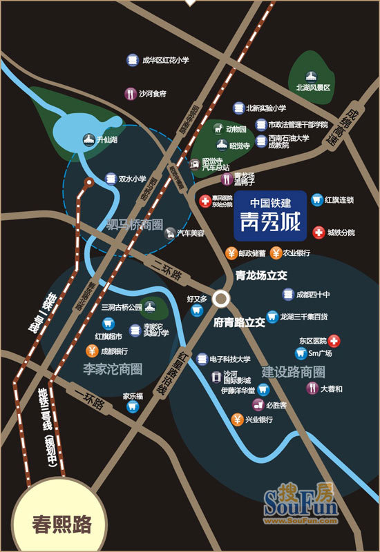 中国铁建青秀城交通图