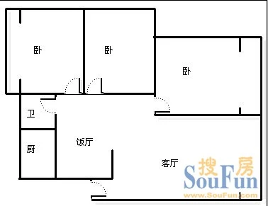青龙岭青龙岭 3室2厅1卫1厨 0.00㎡
