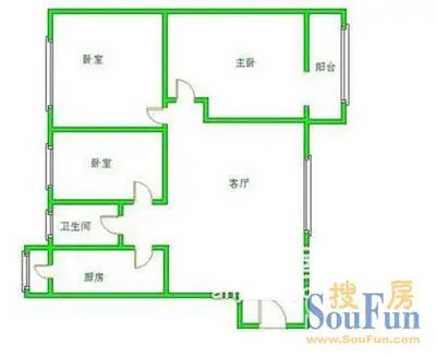 路灯大厦路灯大厦 3室1厅1卫1厨 0.00㎡