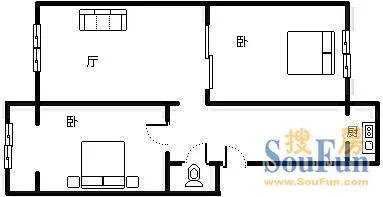 香城丽园香城丽园 户型图 2室1厅1卫1厨 0.00㎡