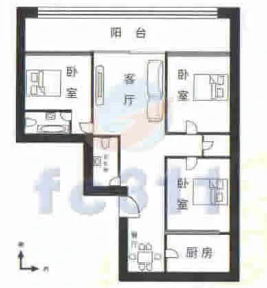 蓝天花园住宅小区蓝天花园 户型图&nbsp;0室0厅0卫0厨 0.00㎡