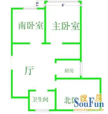 贤士二路外文书店宿舍贤士二路外文书店宿舍 户型图 3室1厅1卫1厨 0.00㎡