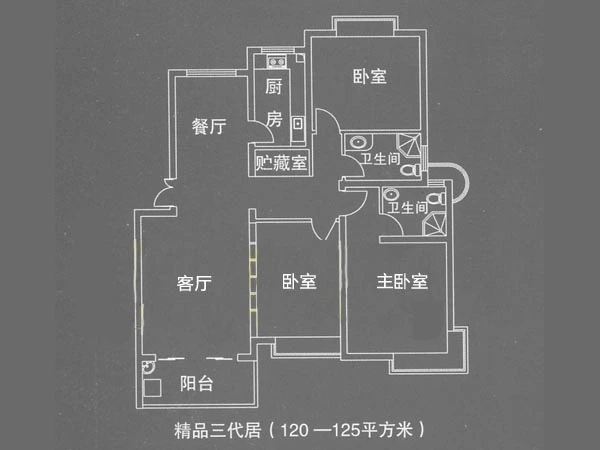 凤凰宝邸凤凰宝邸 户型图 3室2厅2卫1厨 0.00㎡