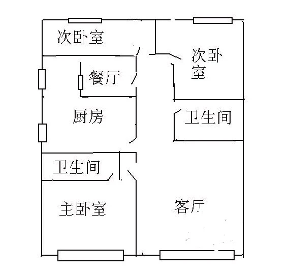绿景苑绿景苑 户型图 3室2厅2卫0厨 0.00㎡