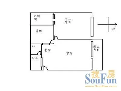 一棉厂宿舍2房2厅户型图 2室2厅1卫1厨 0.00㎡