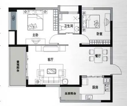 荣昌城市印象荣昌城市印象 2室2厅1卫1厨 0.00㎡