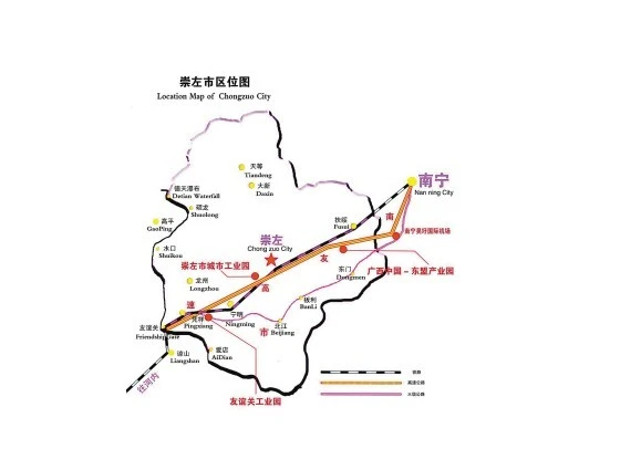 和太平镇 ,西邻江州区第四 和江州区江南     医院:东南部有崇左市