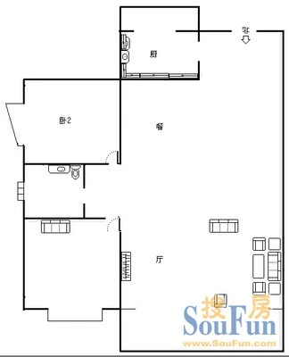 康居兴苑康居兴苑 户型图 2室2厅1卫1厨 0.00㎡