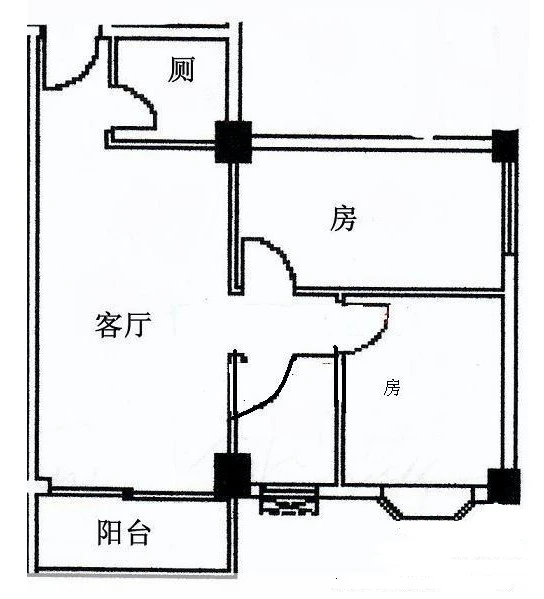 无线电小区无线电小区 2室 户型图 2室1厅0卫0厨 0.00㎡