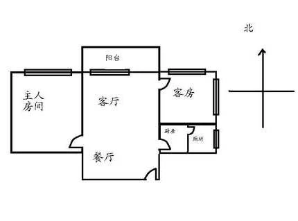 荔湾顺景楼中山八路顺景楼 2室 户型图 2室2厅1卫1厨 0.00㎡