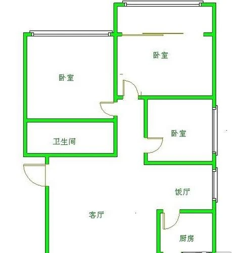 锦绣花园东区户型图 3室2厅1卫1厨 163.00㎡