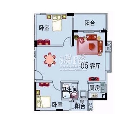 华盈里小区华盈里小区 户型图 2室2厅0卫0厨 0.00㎡