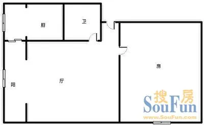 太阳城太阳城 户型图 1室1厅1卫1厨 0.00㎡