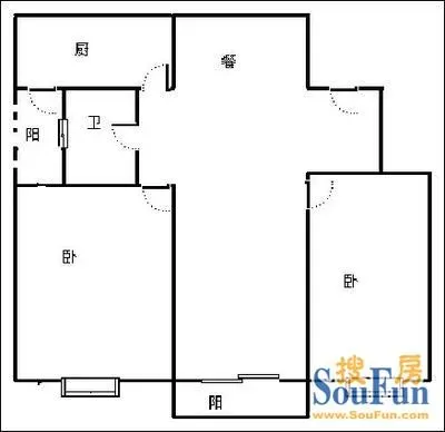 望园居望园居 户型图&nbsp;2室1厅1卫1厨 0.00㎡