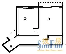 利贞锦水苑利贞锦水苑 户型图&nbsp;1室1厅1卫1厨 0.00㎡
