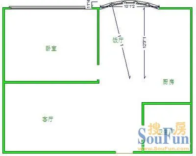 钢管厂三区宿舍钢管厂三区 户型图 1室1厅1卫1厨 0.00㎡