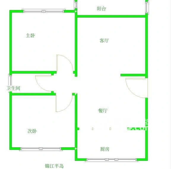 小营巷小区2室 户型图 2室2厅1卫1厨 0.00㎡