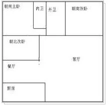 人民银行家属楼人民银行家属楼 3室 户型图 3室2厅2卫1厨 0.00㎡