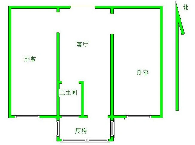 锡园小区锡园小区 户型图 2室1厅1卫1厨 0.00㎡