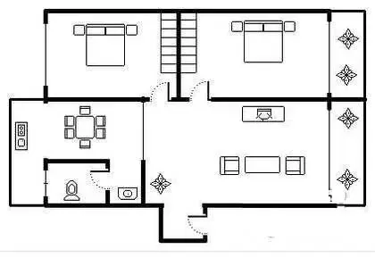 万和阳光城 户型图&nbsp;2室2厅1卫1厨 0.00㎡