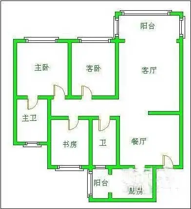 春熙苑二期户型图 3室2厅1卫1厨 0.00㎡