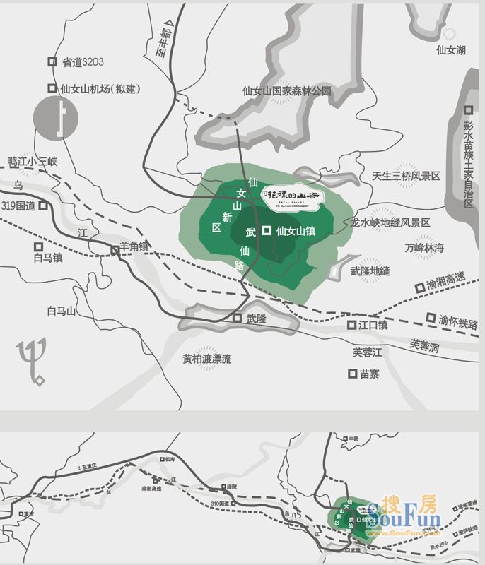隆鑫花漾的山谷三期交通图