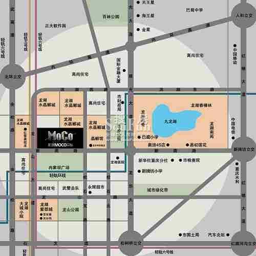 龙湖MOCO中心交通图