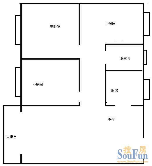 横琴东江花园两室两厅一卫 2室2厅1卫0厨 0.00㎡