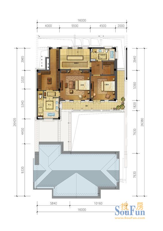 绿城蓝庭花园洋房B-2户型图 2室2厅1卫0厨 180.32㎡