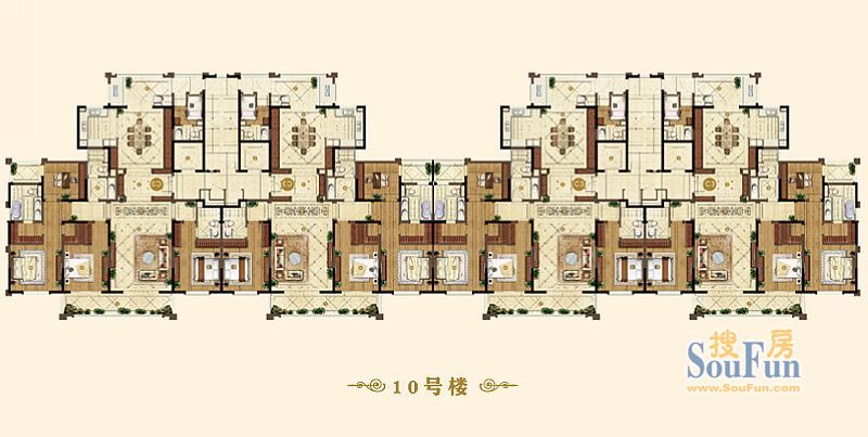 中海凤凰熙岸二期10幢1-31层楼层平面图