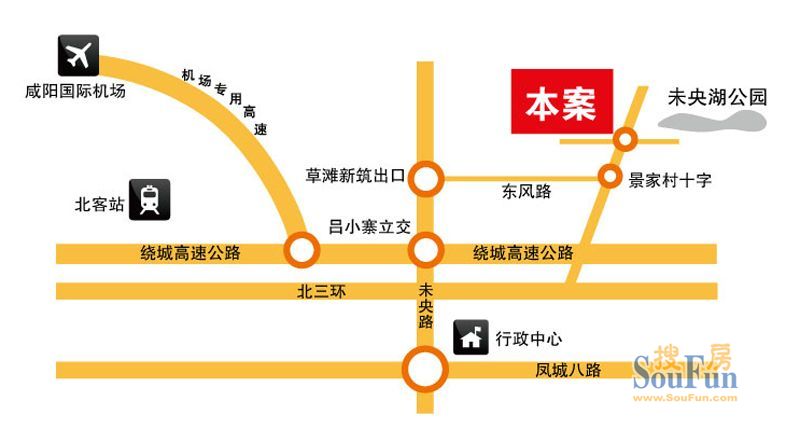 华浮宫桂园交通图