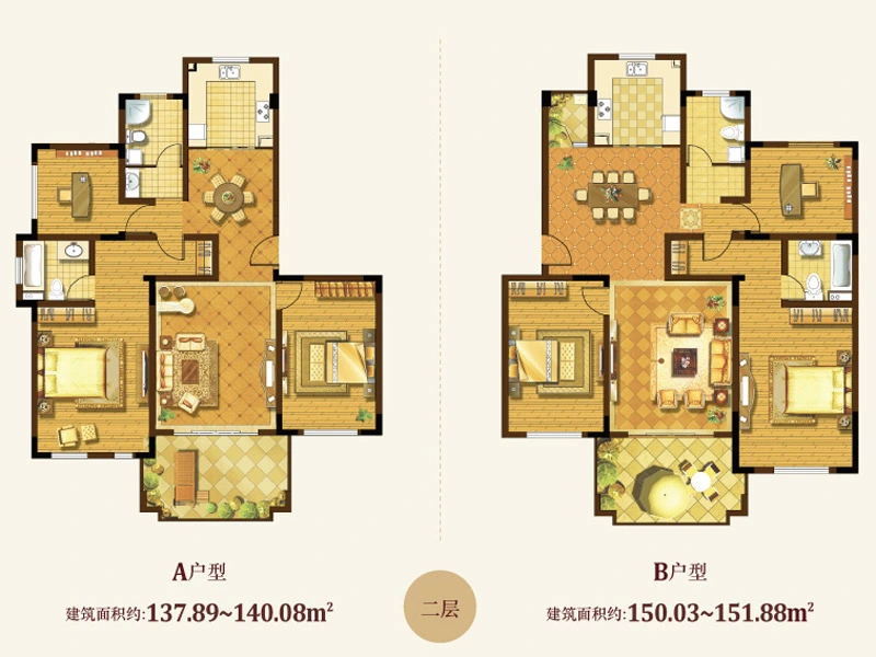 嘉善大众湖滨花园户型图_21/25栋a,b户型3室2厅2卫1厨