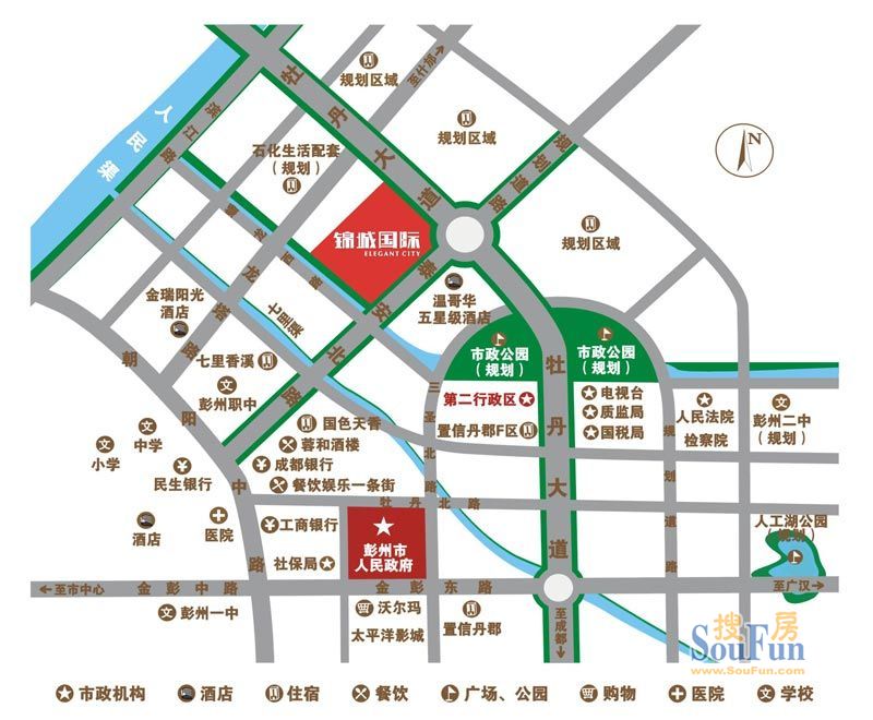 辰兴锦城国际交通图