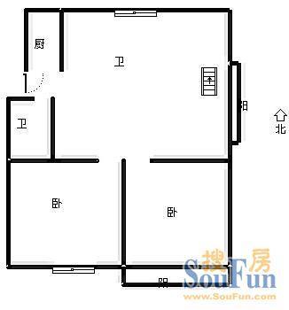 新兴公寓 新兴公寓 2室 户型 2室1厅1卫1厨 83.00㎡