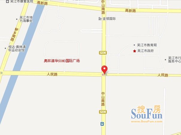 奥林清华SOHO国际广场交通图