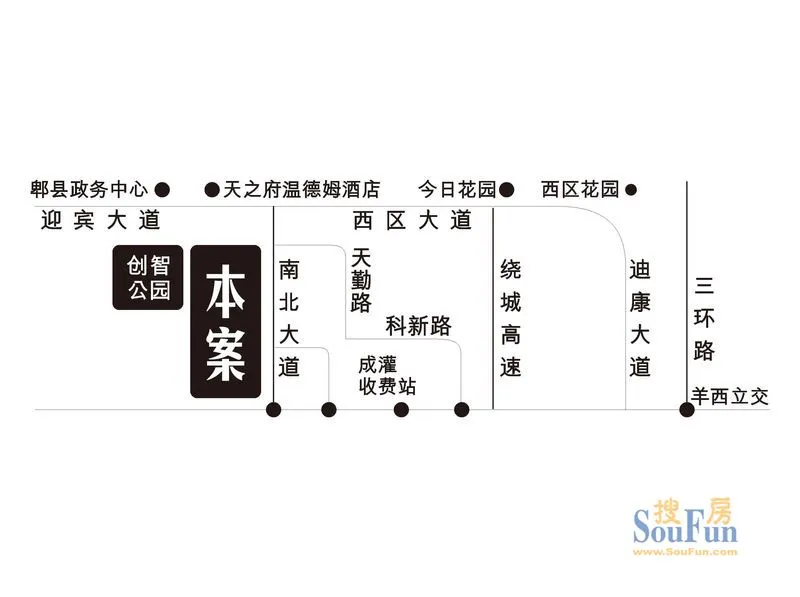 绿地缤纷城交通图