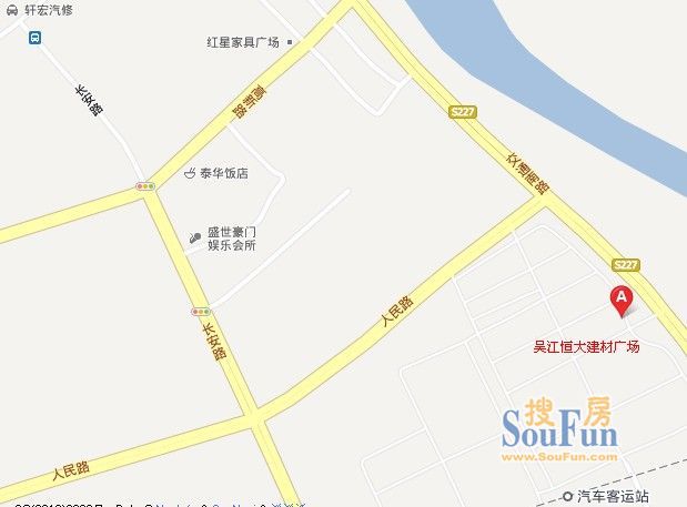 吴江恒大建材广场交通图