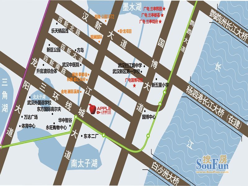 广电兰亭时代交通图